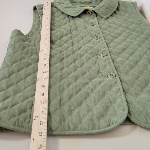 Cabela's Womens Quilted Button Up Vest Size XL/REG Sage‎ Green - Picture 10 of 10